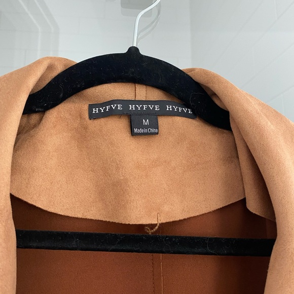 Faux suede trench coat. Gently worn - Picture 2 of 2